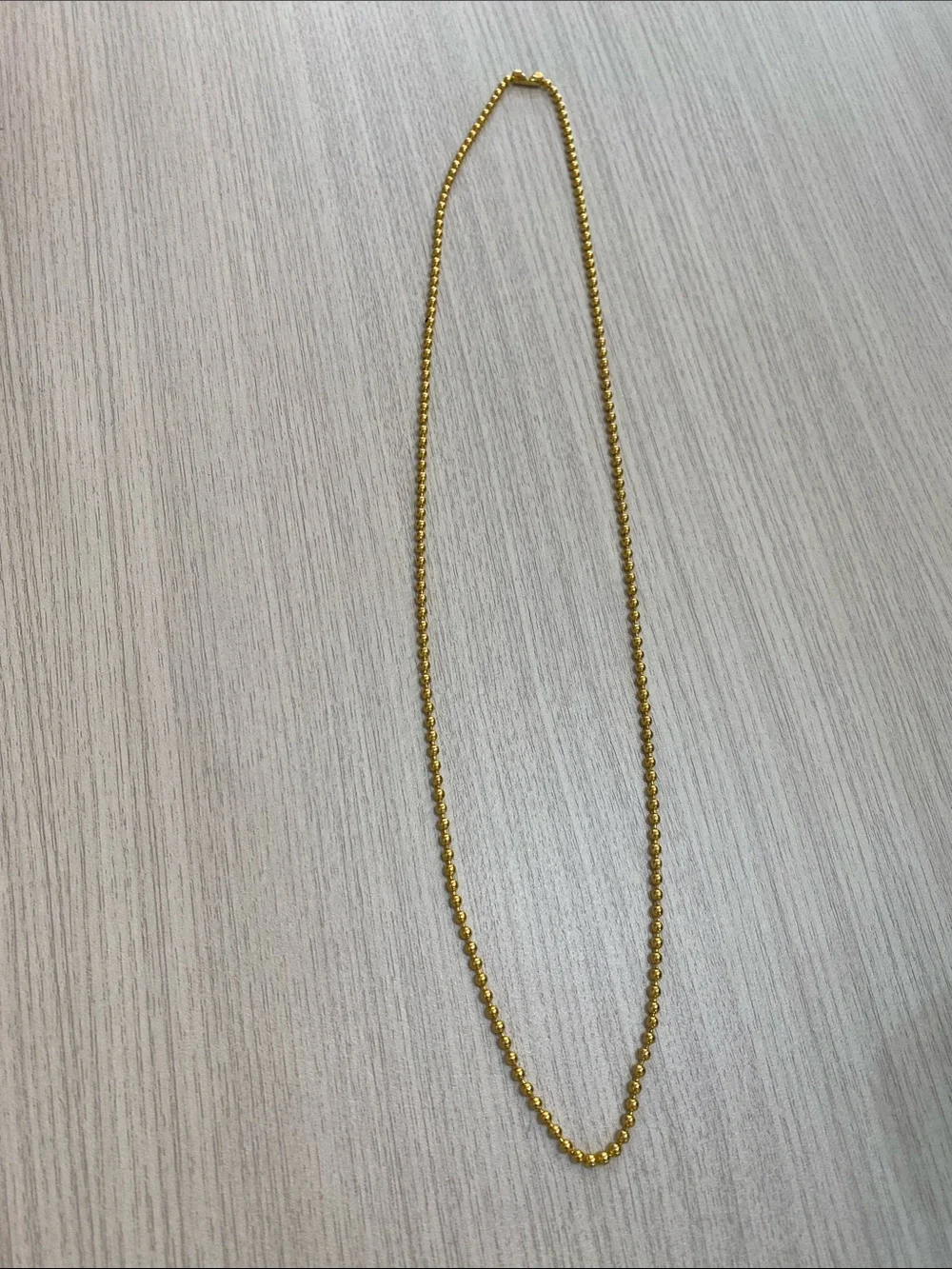 Gold Tone Bead Station Necklace - Elegant Everyday Jewelry